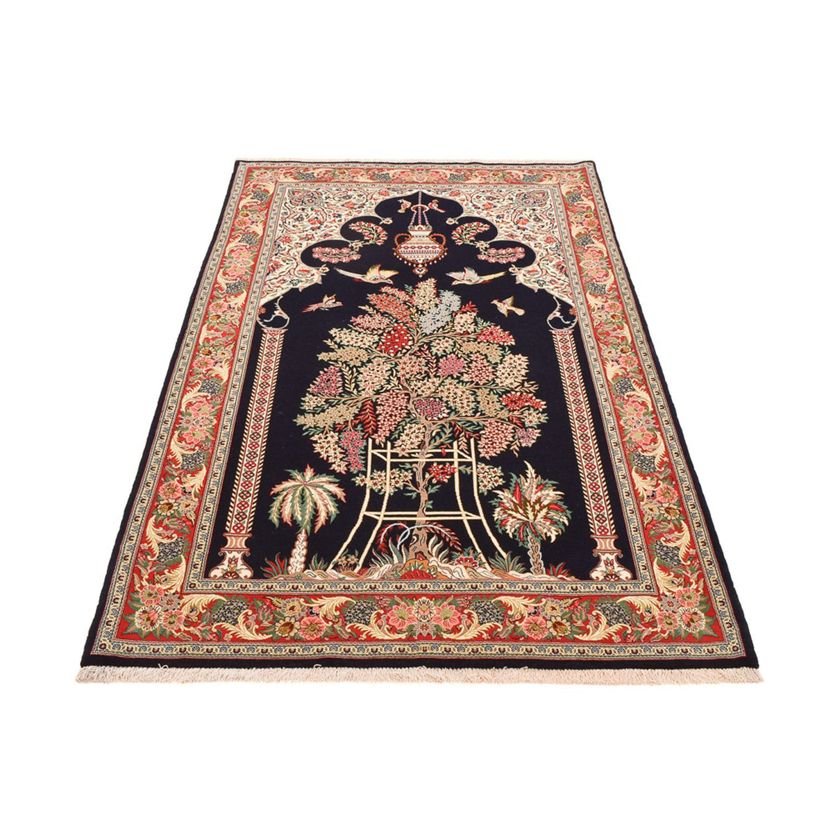Persisk tæppe - Ghom - Royal - 218 x 135 cm - mørkeblå