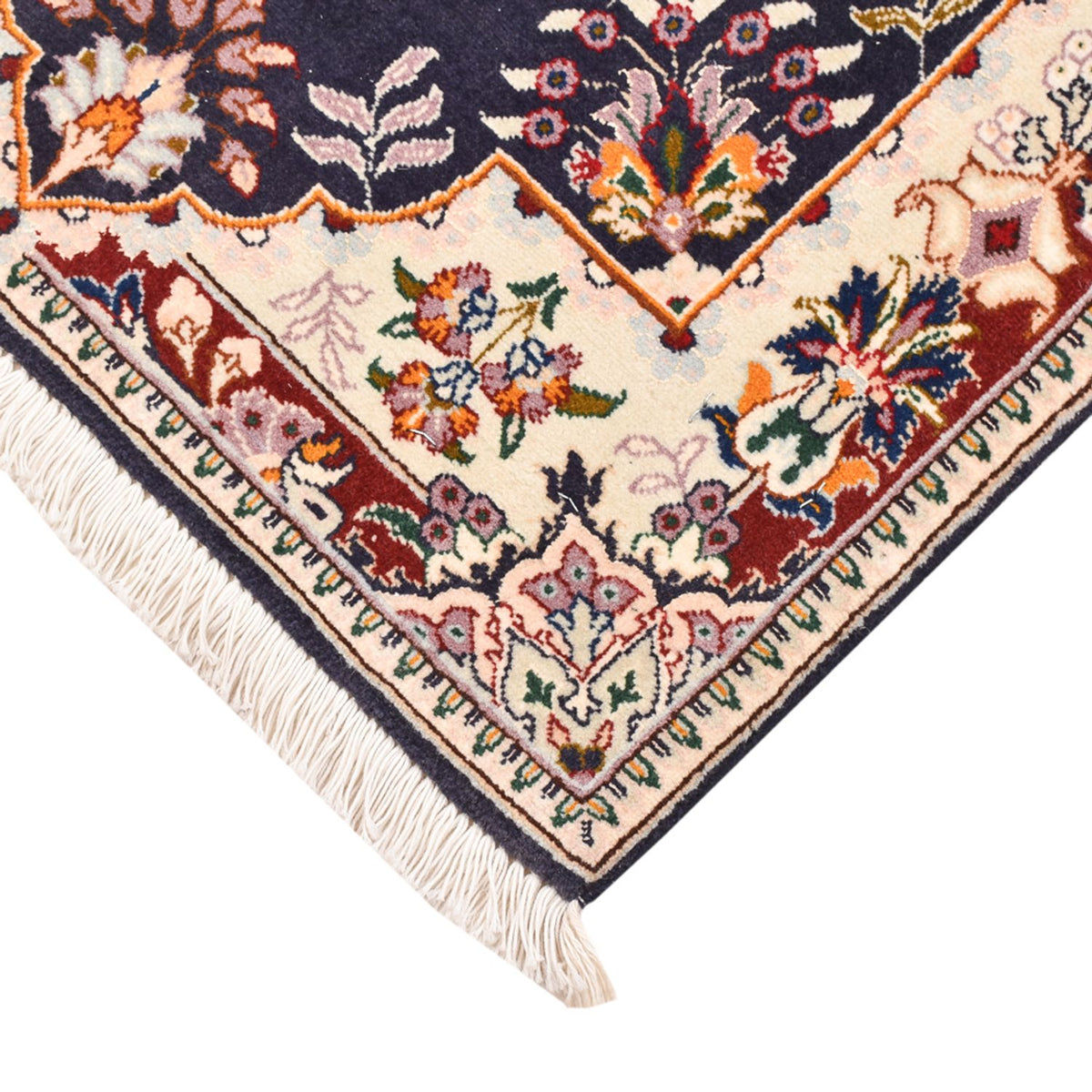 Persisk tæppe - Tabriz - Royal - 90 x 60 cm - mørkeblå