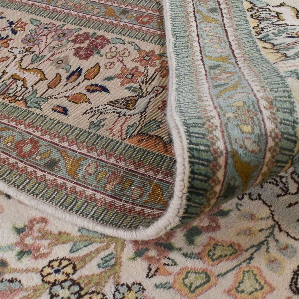 Persisk tæppe - Classic særlig form  - 365 x 302 cm - lysegrøn