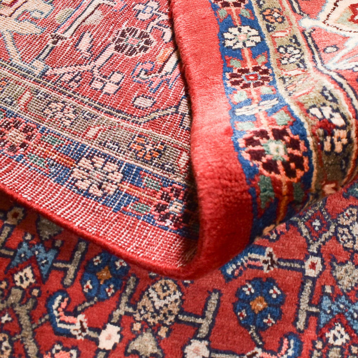 Persisk tæppe - Bijar - 286 x 201 cm - rød