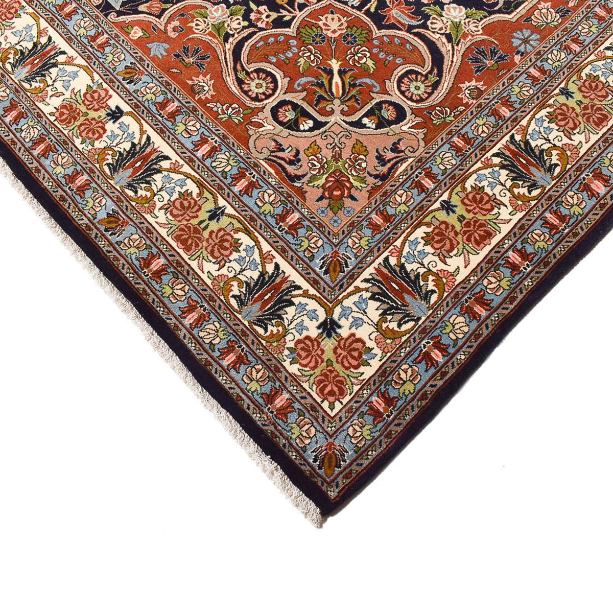 Persisk tæppe - Bijar - 304 x 200 cm - mørkeblå