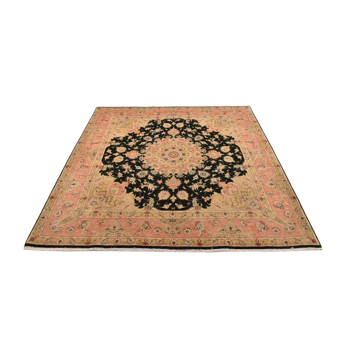 Persisk tæppe - Tabriz - Royal firkantet  - 202 x 196 cm - mørkeblå