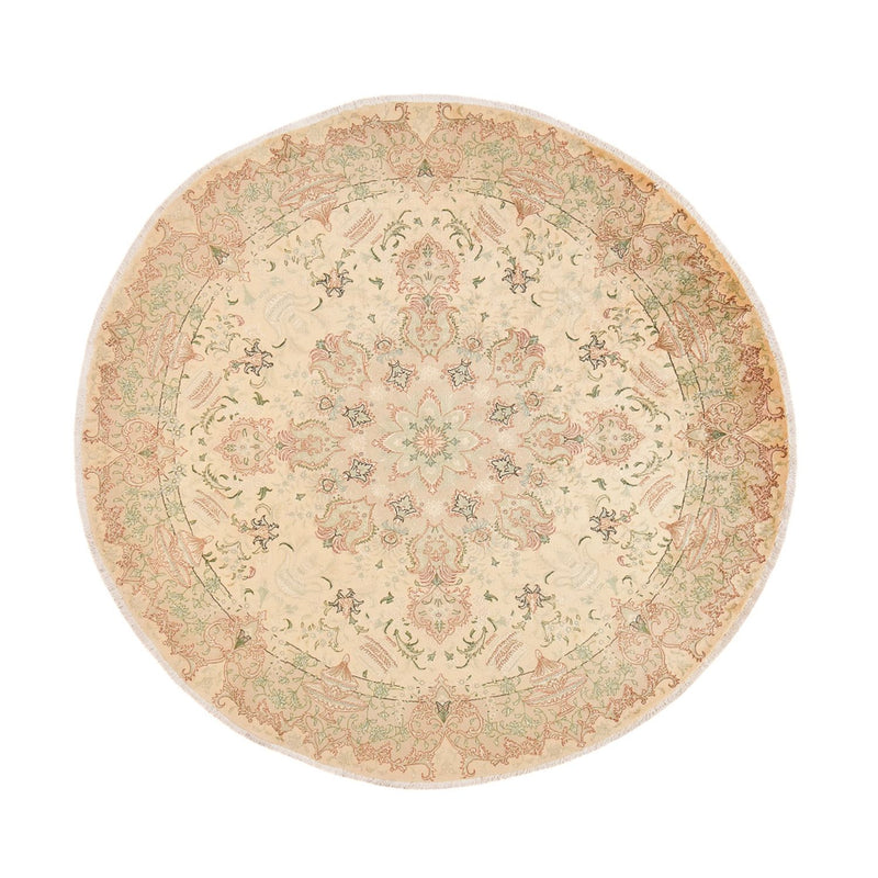 Persisk tæppe - Tabriz - Royal rundt  - 200 x 200 cm - beige