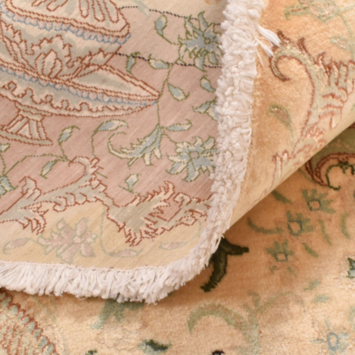 Persisk tæppe - Tabriz - Royal rundt  - 200 x 200 cm - beige