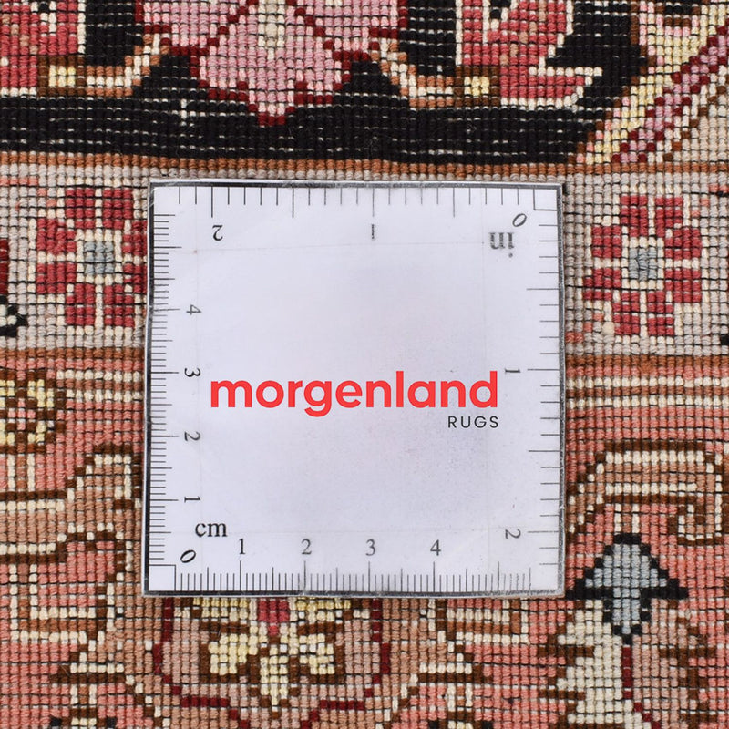 Løber Persisk tæppe - Tabriz - Royal - 352 x 90 cm - lysrød