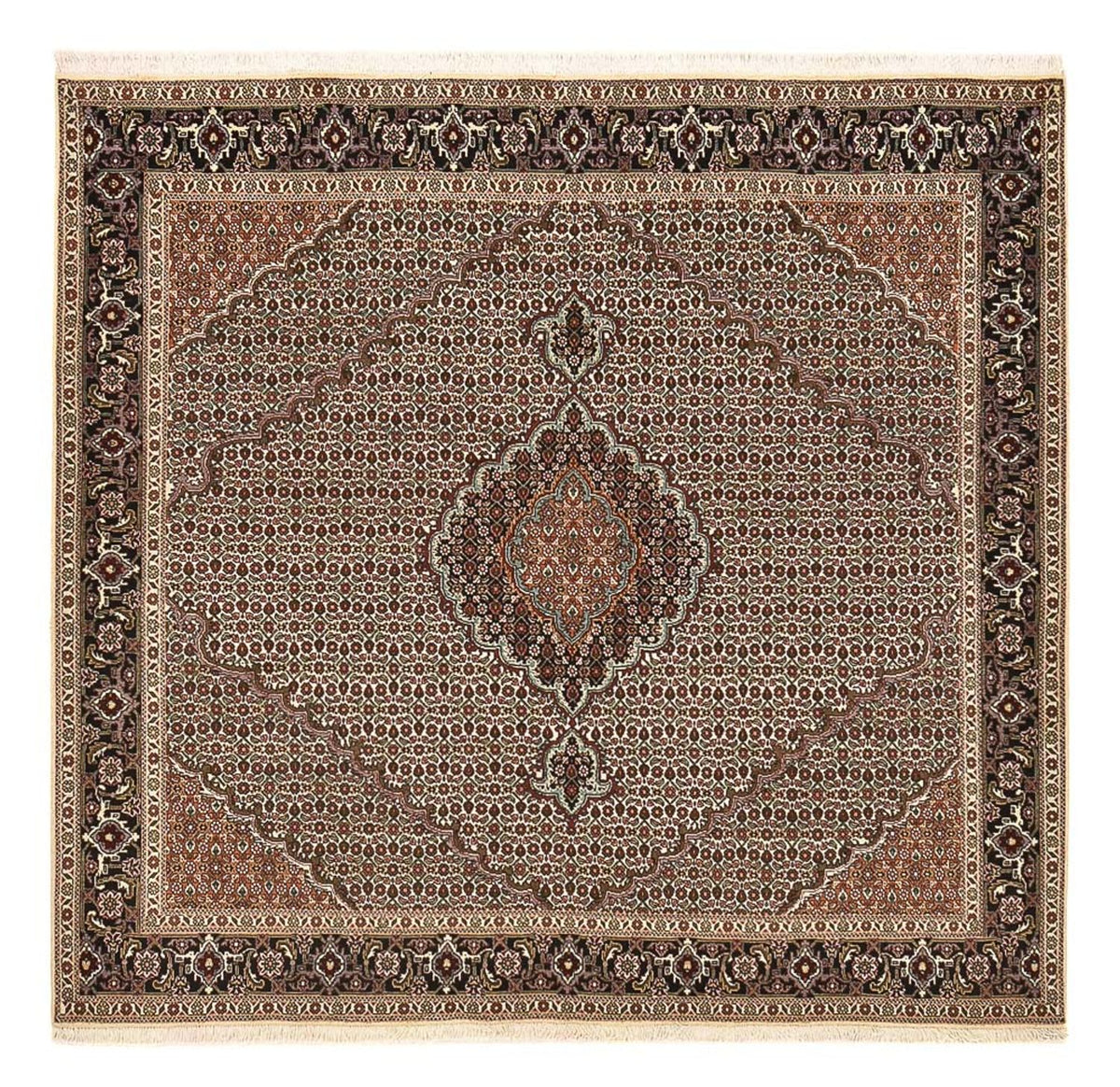Persisk tæppe - Tabriz - Royal firkantet  - 202 x 200 cm - brun