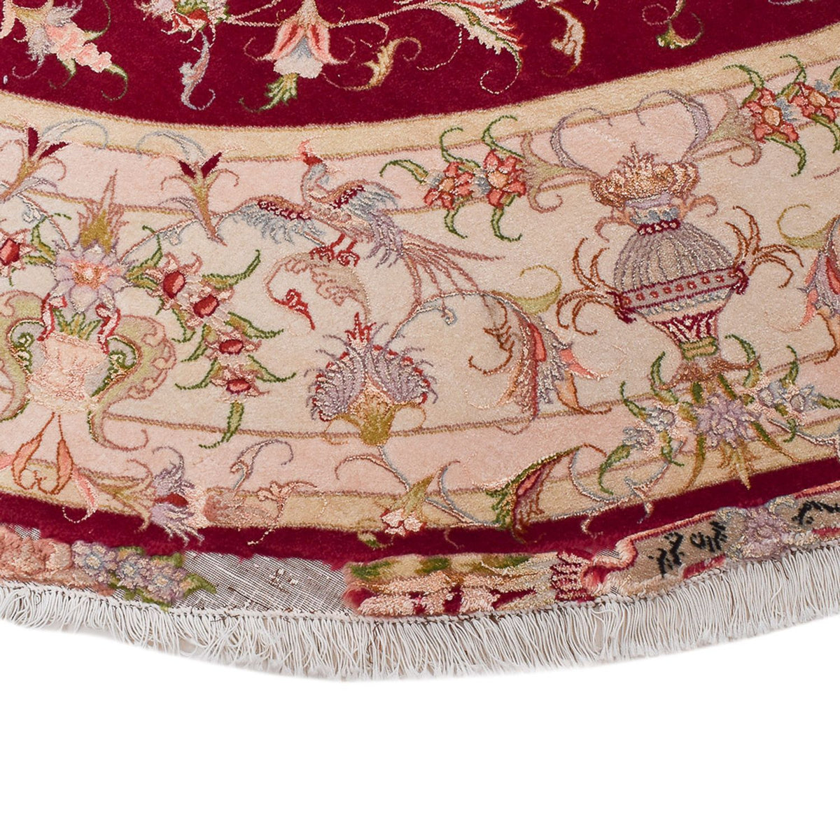 Persisk tæppe - Tabriz - Royal rundt  - 245 x 245 cm - rød