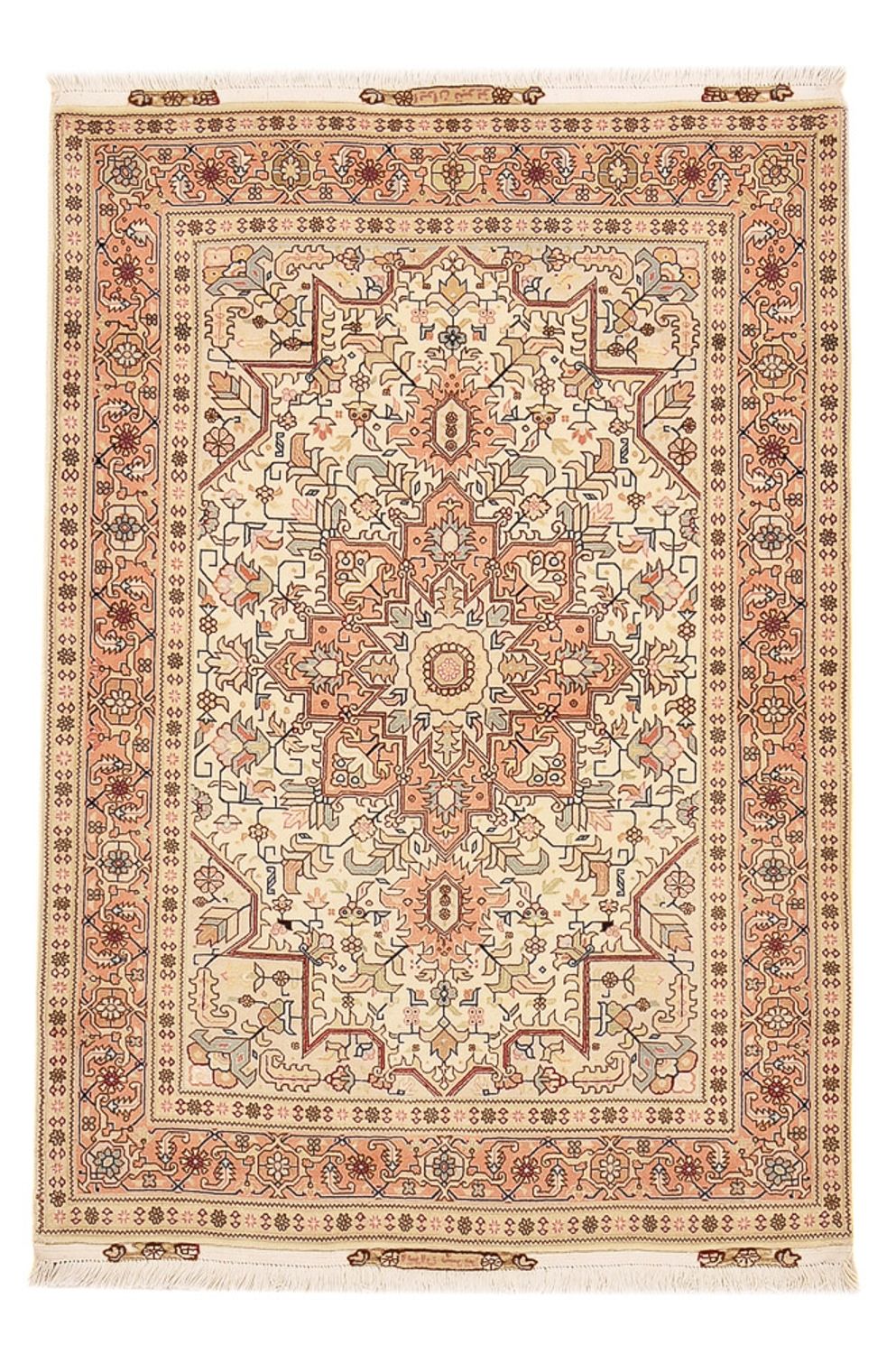 Persisk tæppe - Tabriz - Royal - 151 x 106 cm - lys beige