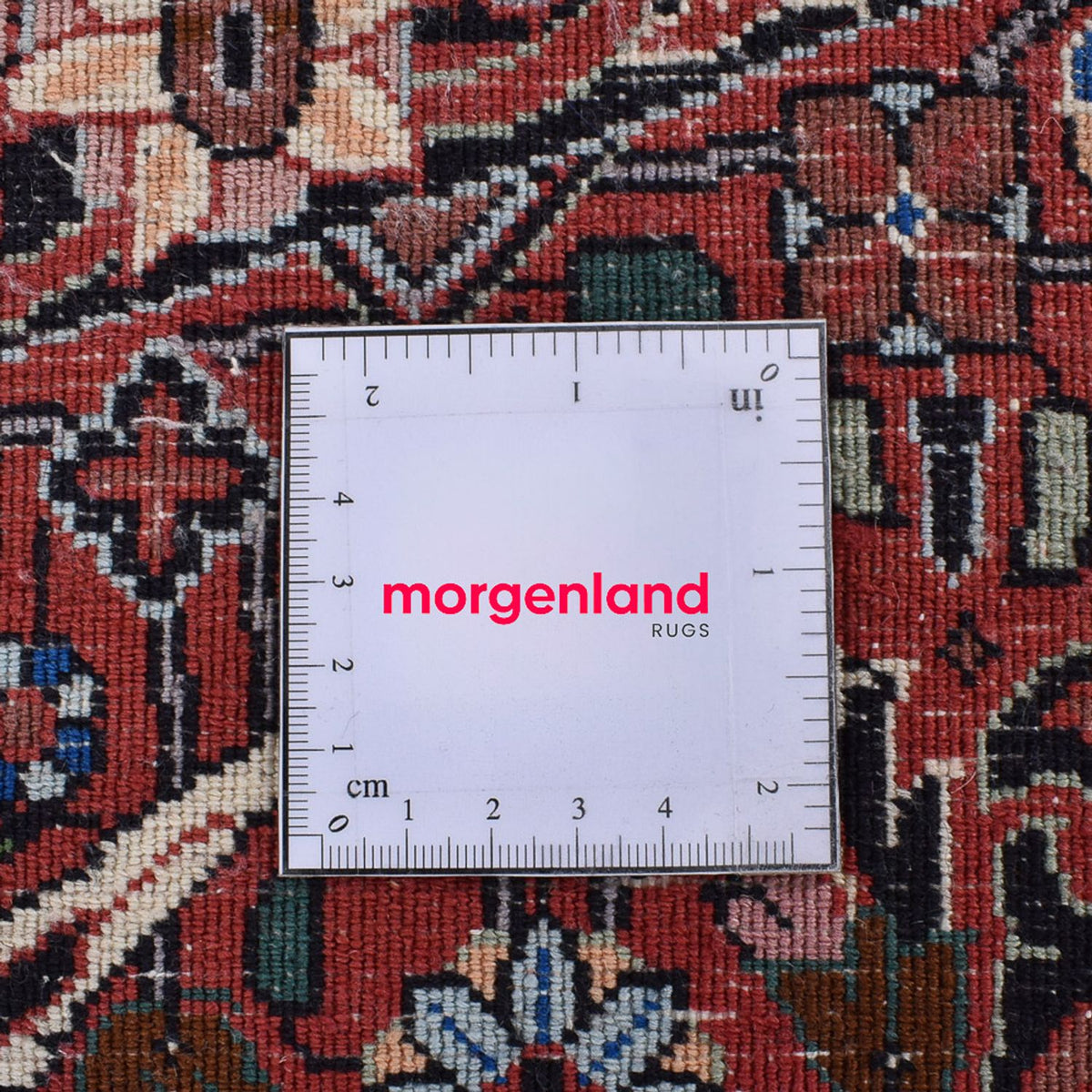 Persisk tæppe - Bijar rundt - 300 x 300 cm - lysrød