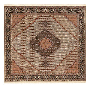 Persisk tæppe - Tabriz - Royal firkantet  - 203 x 195 cm - mørk beige