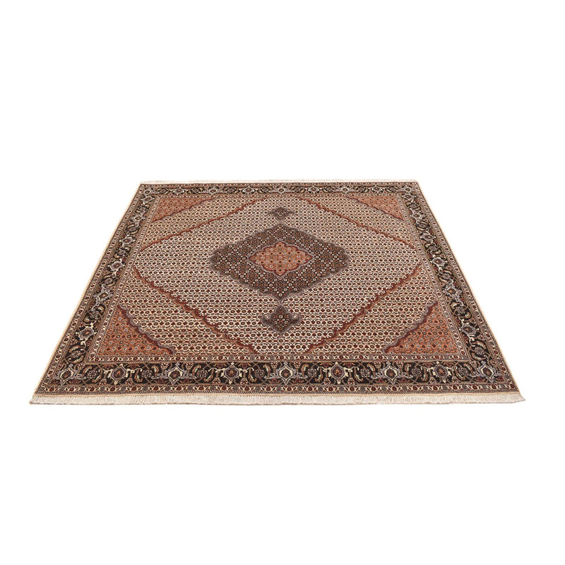 Persisk tæppe - Tabriz - Royal firkantet  - 203 x 195 cm - mørk beige