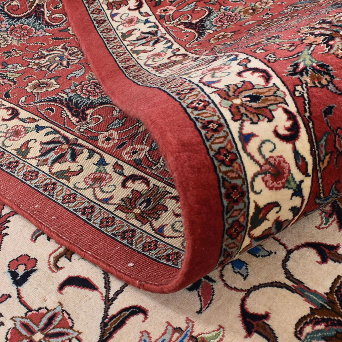 Persisk tæppe - Bijar - 380 x 296 cm - mørkeblå