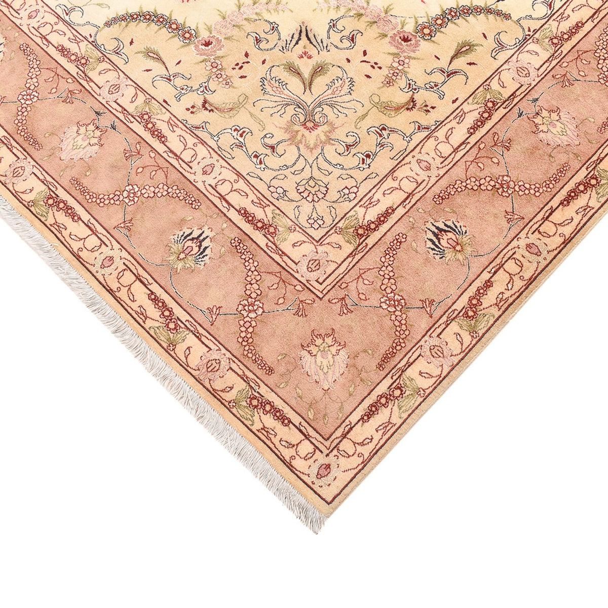 Persisk tæppe - Tabriz - Royal - 300 x 200 cm - lys beige