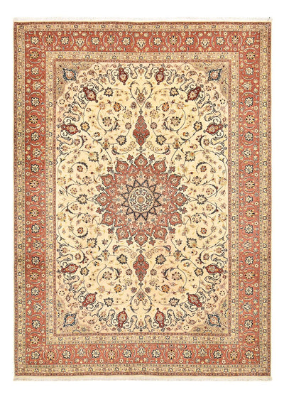 Tabriz - 50 Raj Tæppe 250x358cm - Persisk tæppe - lys beige