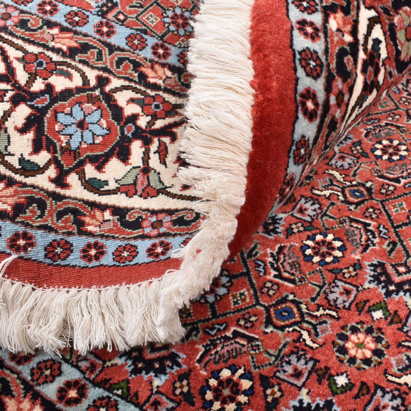 Persisk tæppe - Bijar rundt  - 155 x 155 cm - lysrød