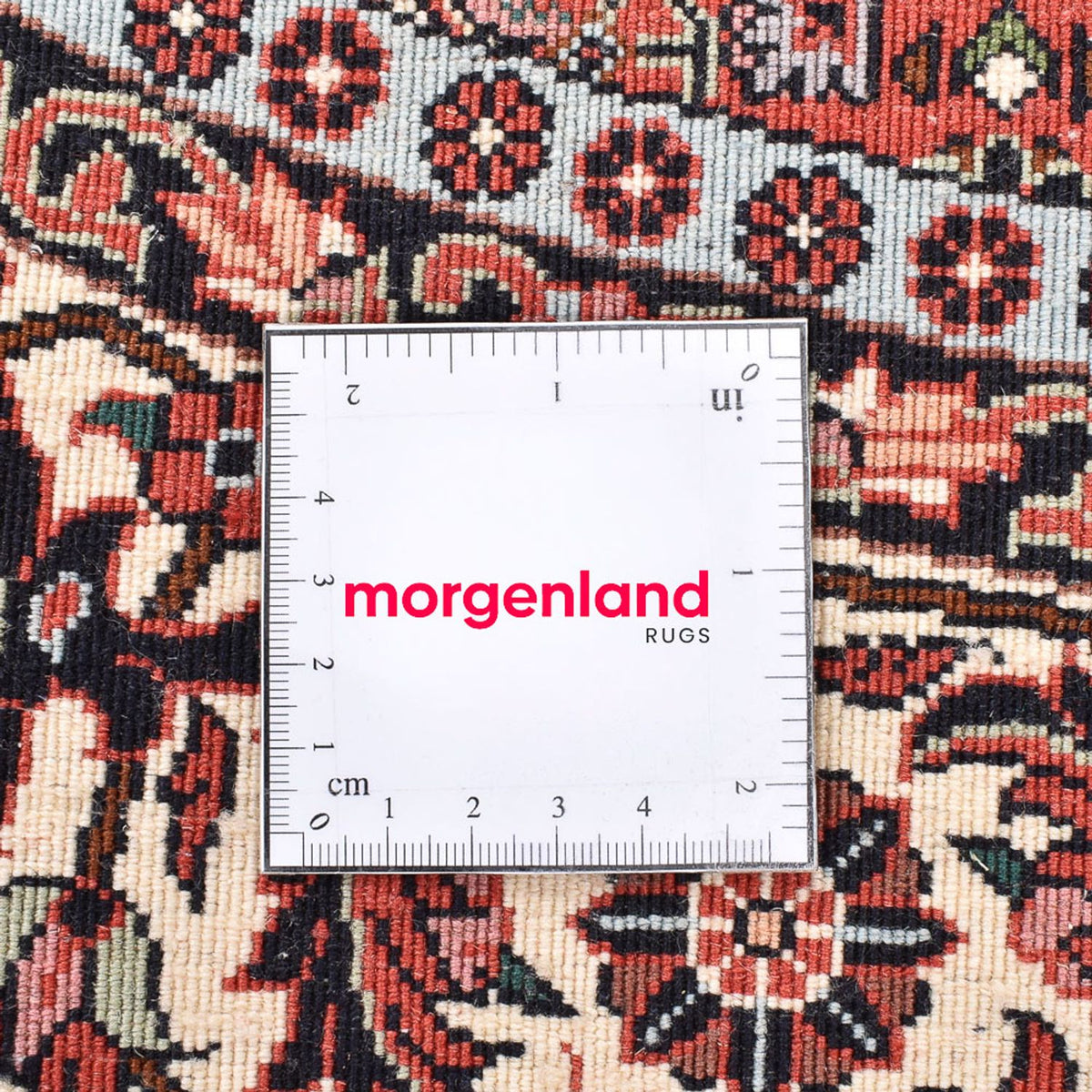 Persisk tæppe - Bijar rundt  - 155 x 155 cm - lysrød