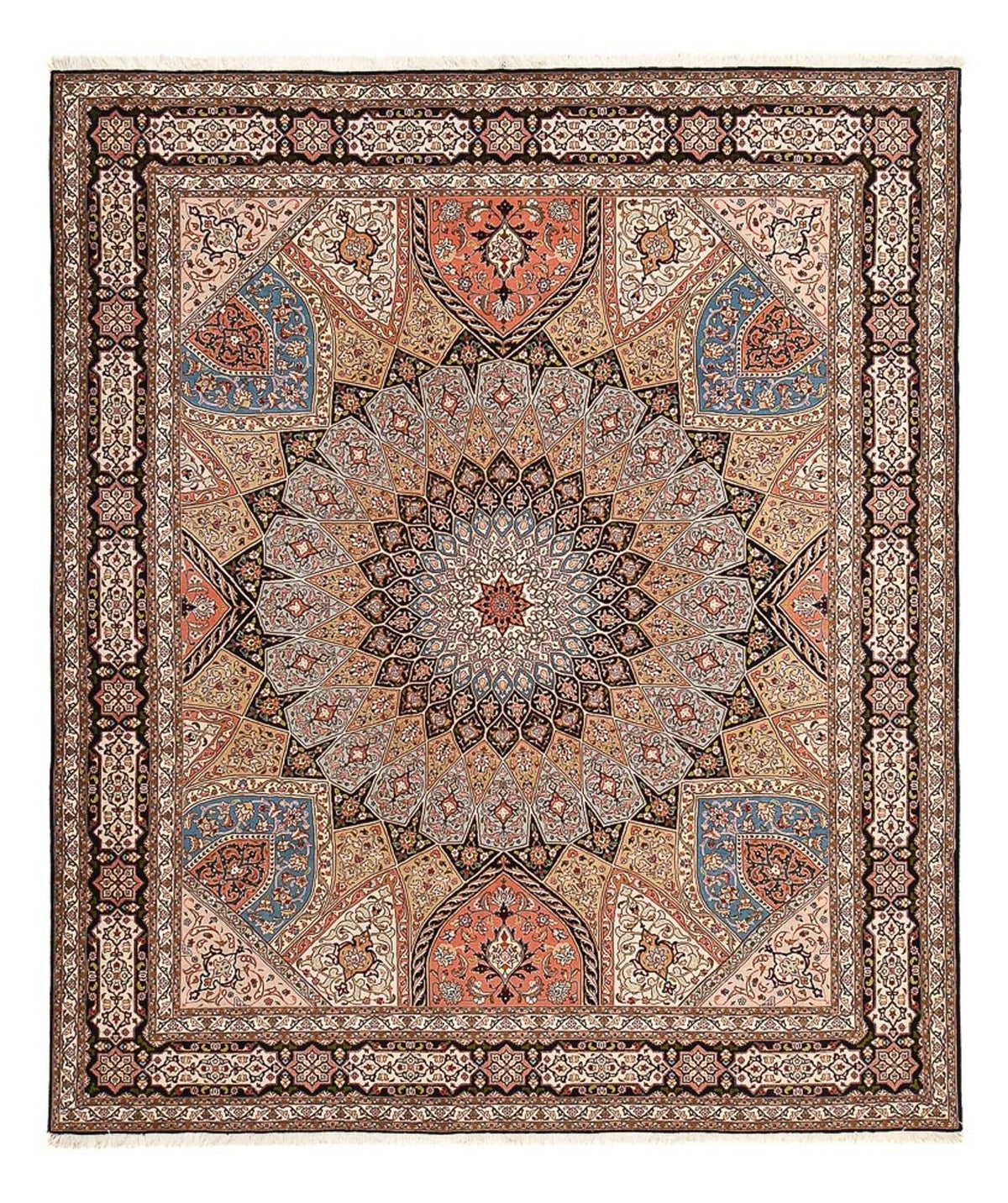 Persisk tæppe - Tabriz - Royal - 302 x 253 cm - flerfarvet