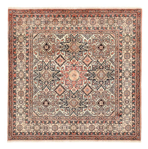 Gabbeh-tæppe - Kashkuli Persisk firkantet  - 195 x 195 cm - mørk beige