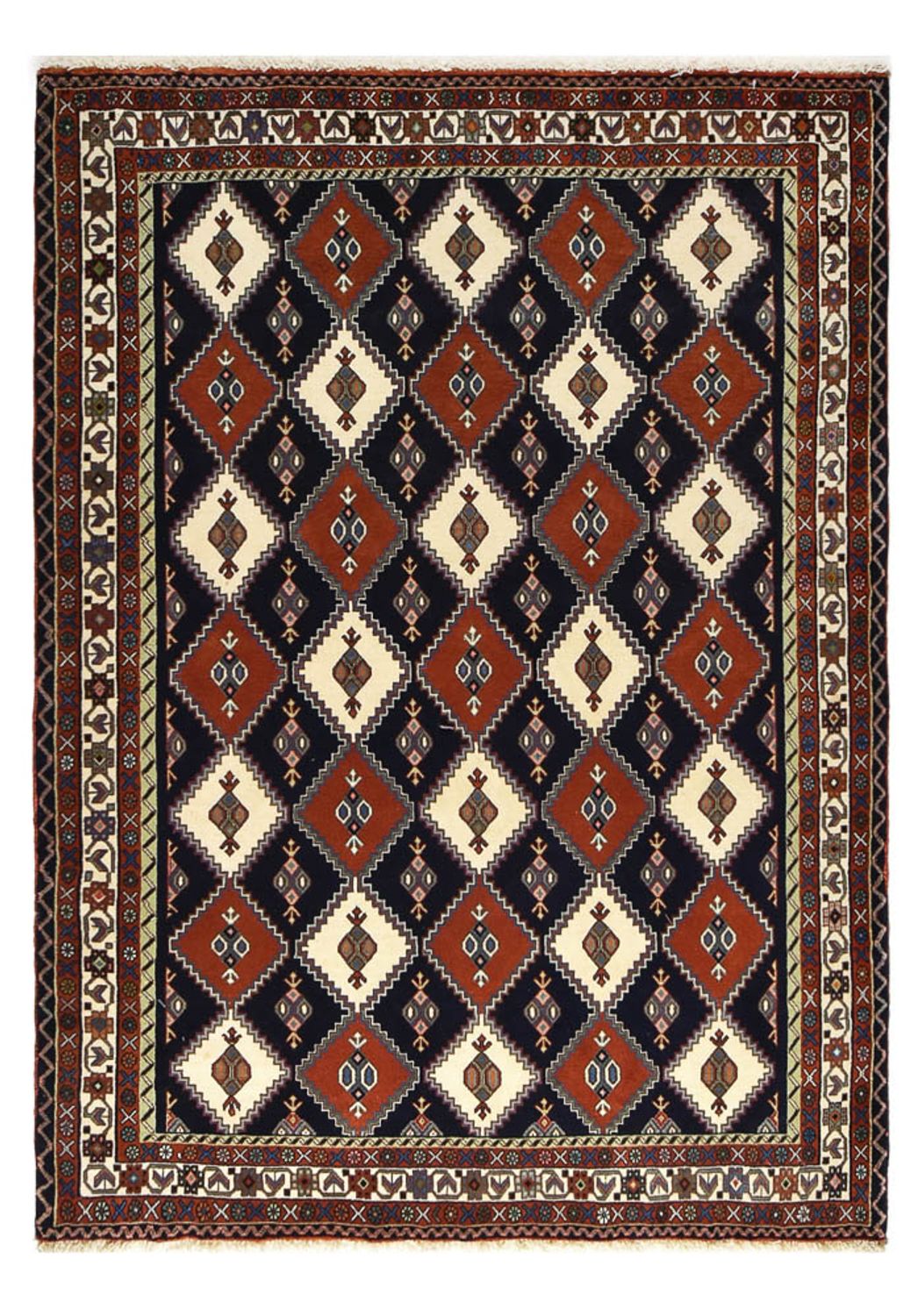 Persisk tæppe - Nomadisk - 205 x 150 cm - flerfarvet