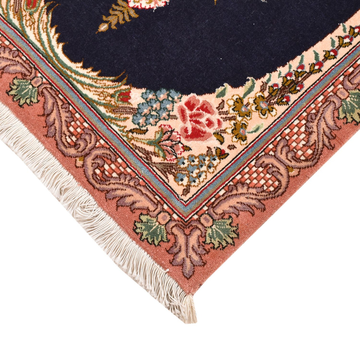 Persisk tæppe - Tabriz - Royal - 90 x 60 cm - mørkeblå