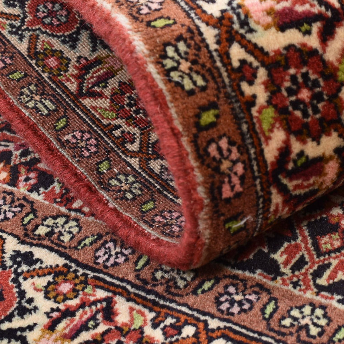 Persisk tæppe - Bijar - 130 x 82 cm - lysrød