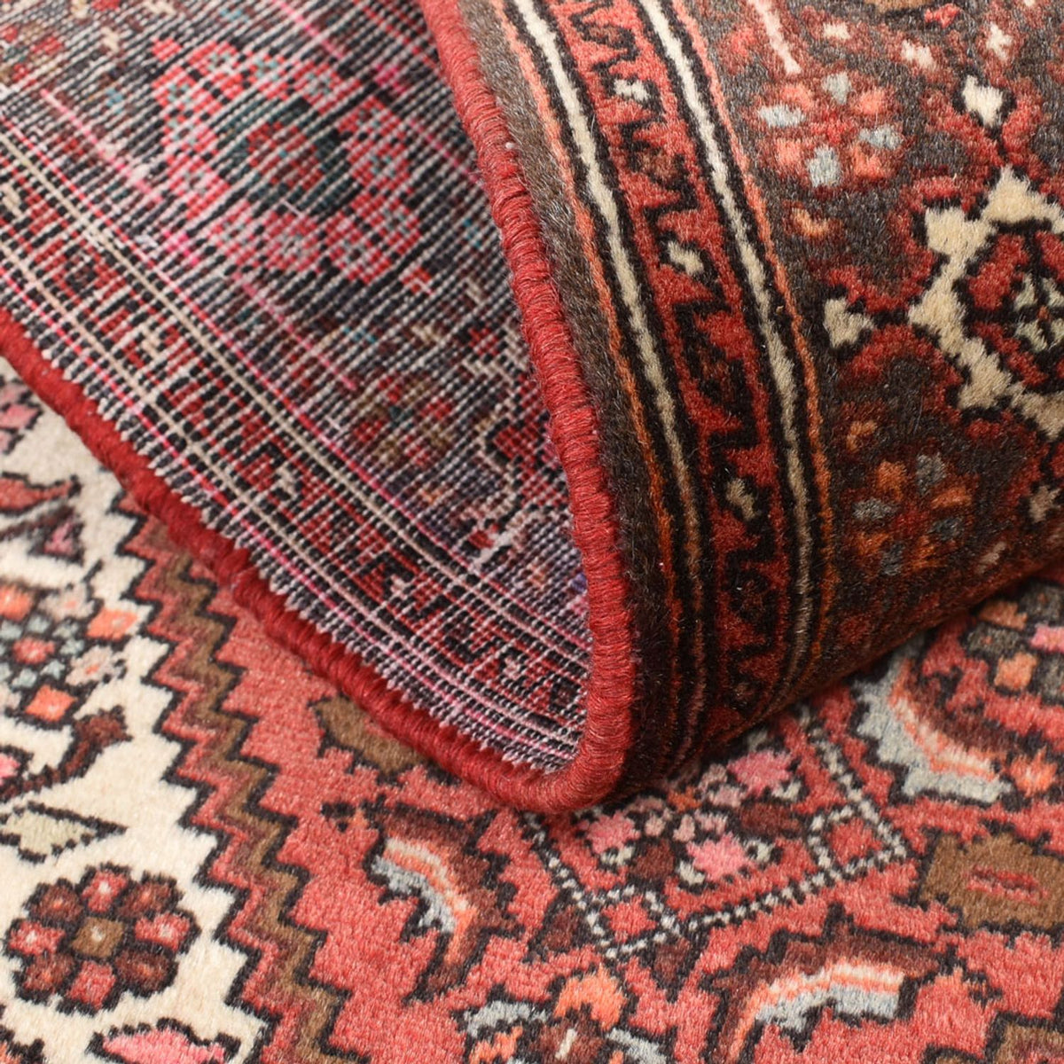 Persisk tæppe - Bijar - 138 x 86 cm - lysrød