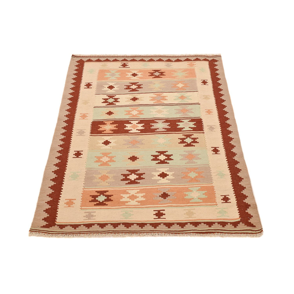 Kelim-tæppe - orientalsk - 147 x 96 cm - beige