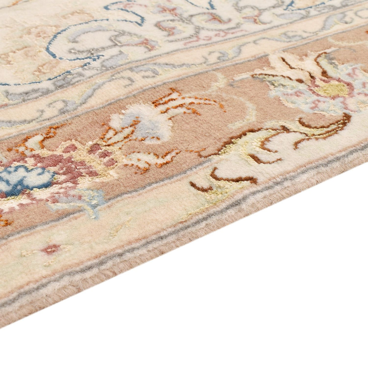 Løber Persisk tæppe - Tabriz - Royal - 372 x 87 cm - beige
