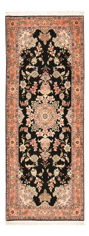 Løber Persisk tæppe - Tabriz - Premium - 210 x 80 cm - mørkeblå
