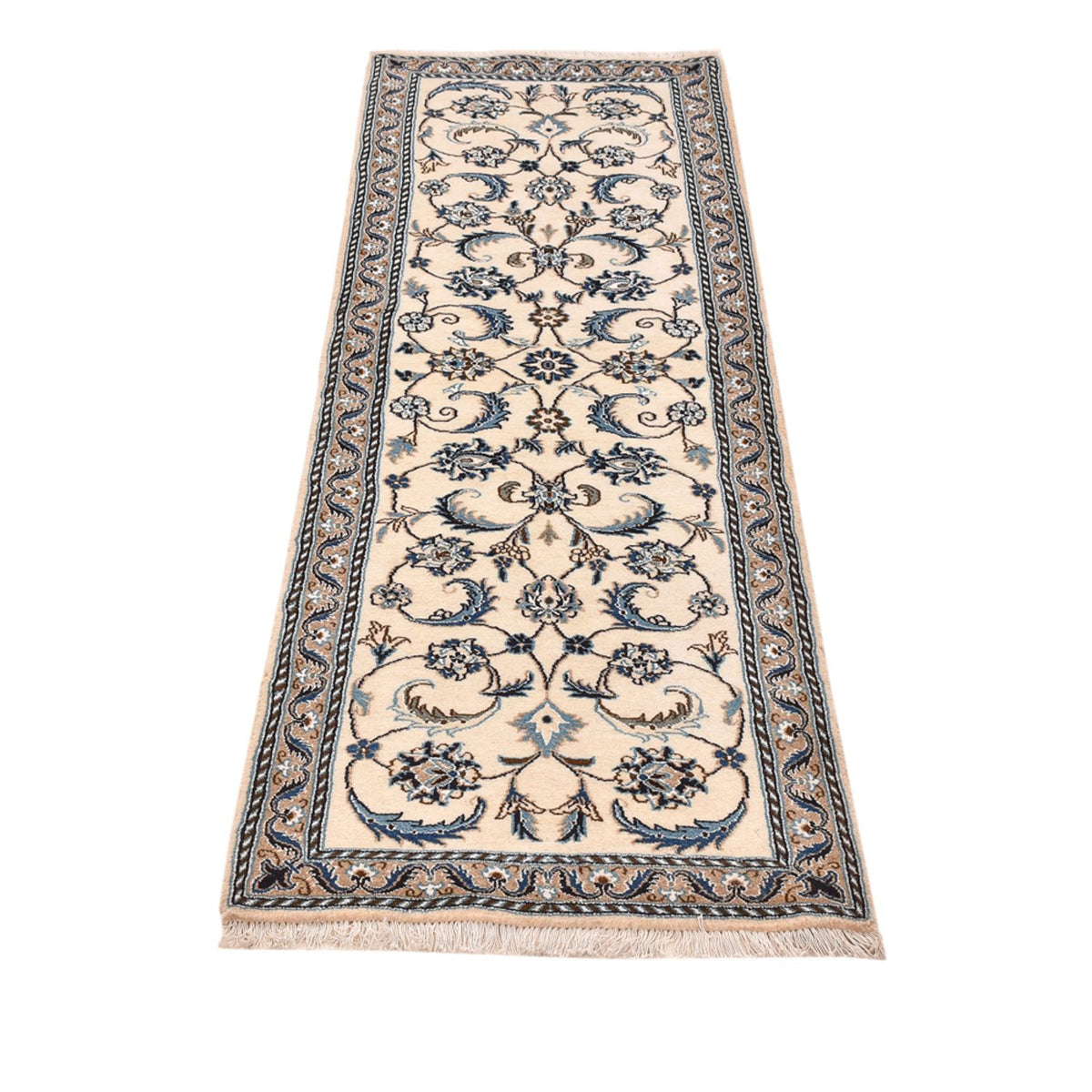 Løber Persisk tæppe - Nain - Royal - 200 x 60 cm - creme