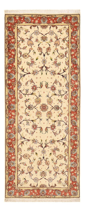 Løber Persisk tæppe - Tabriz - Premium - 205 x 81 cm - beige