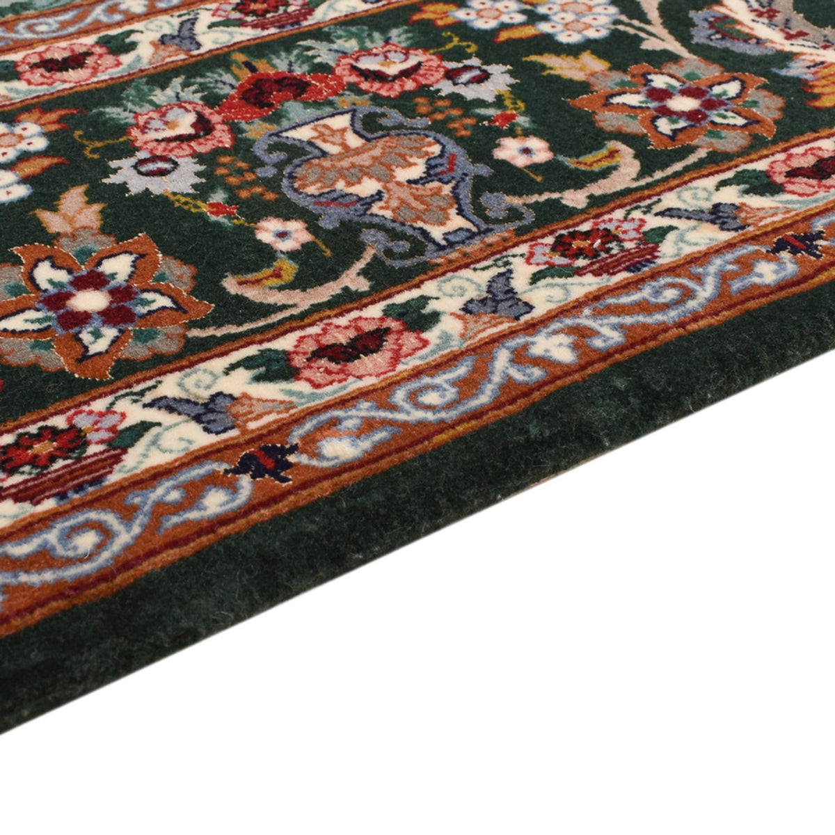 Persisk tæppe - Isfahan - Premium - 193 x 130 cm - turkis