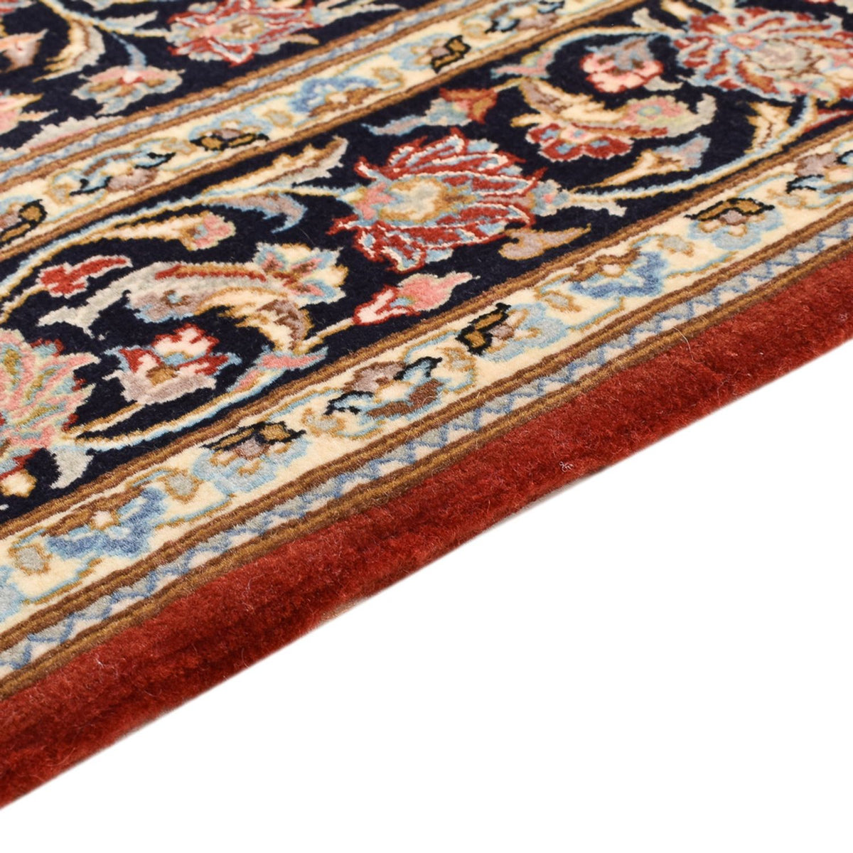 Persisk tæppe - Isfahan - Premium - 158 x 103 cm - mørkeblå
