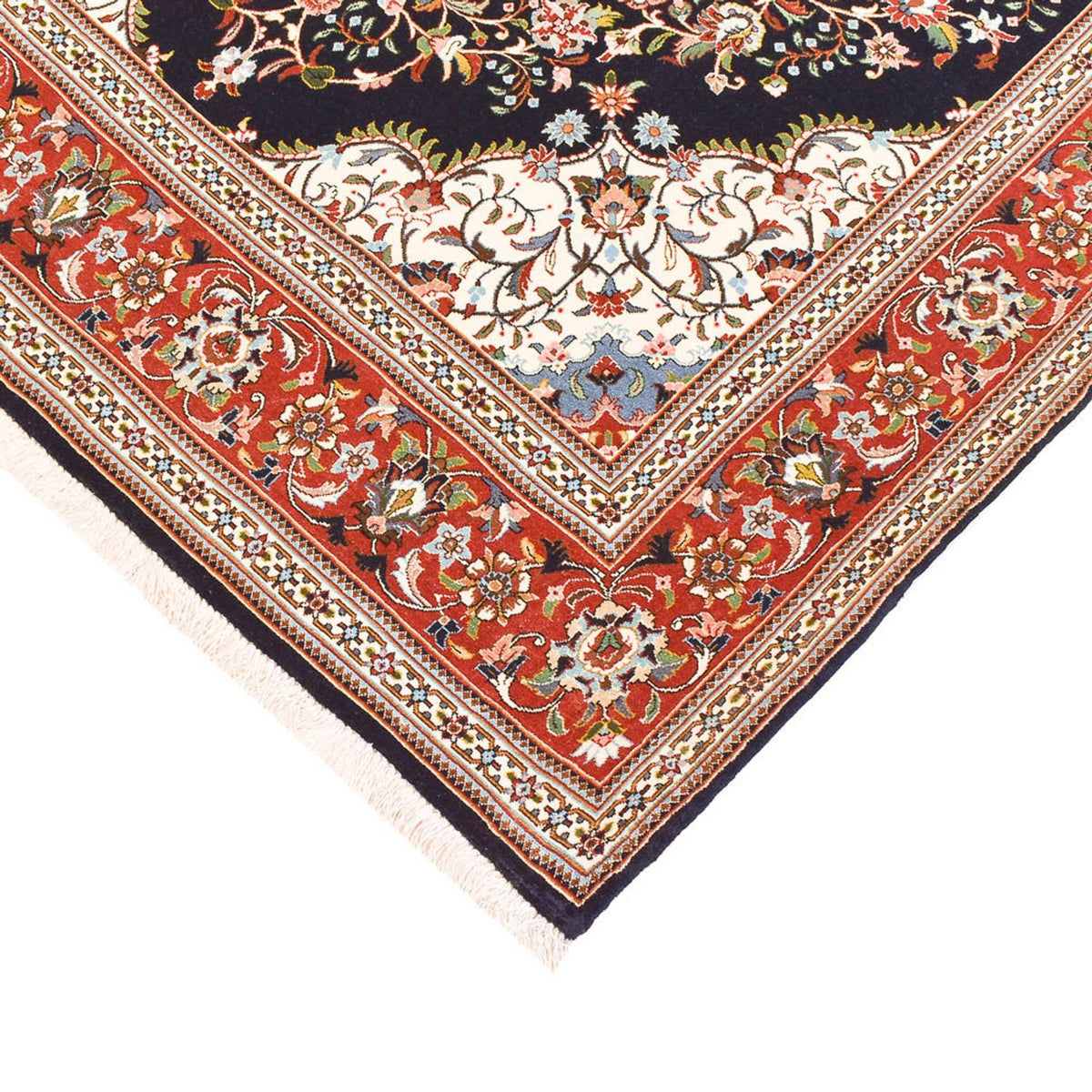 Persisk tæppe - Ghom - Royal - 218 x 138 cm - mørkeblå