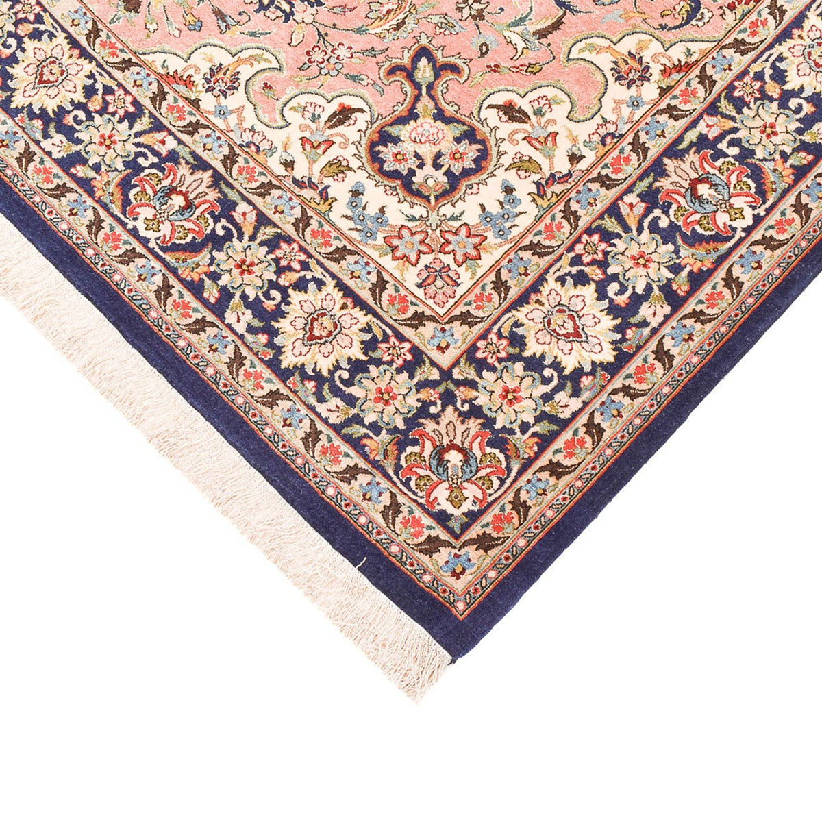 Persisk tæppe - Ghom - Royal - 216 x 135 cm - lysrød