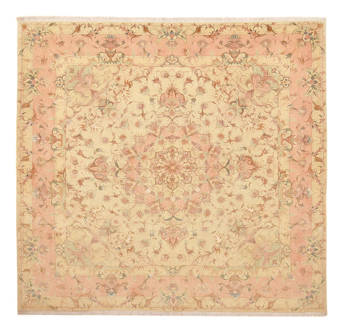 Persisk tæppe - Tabriz - Royal firkantet  - 248 x 242 cm - lys beige