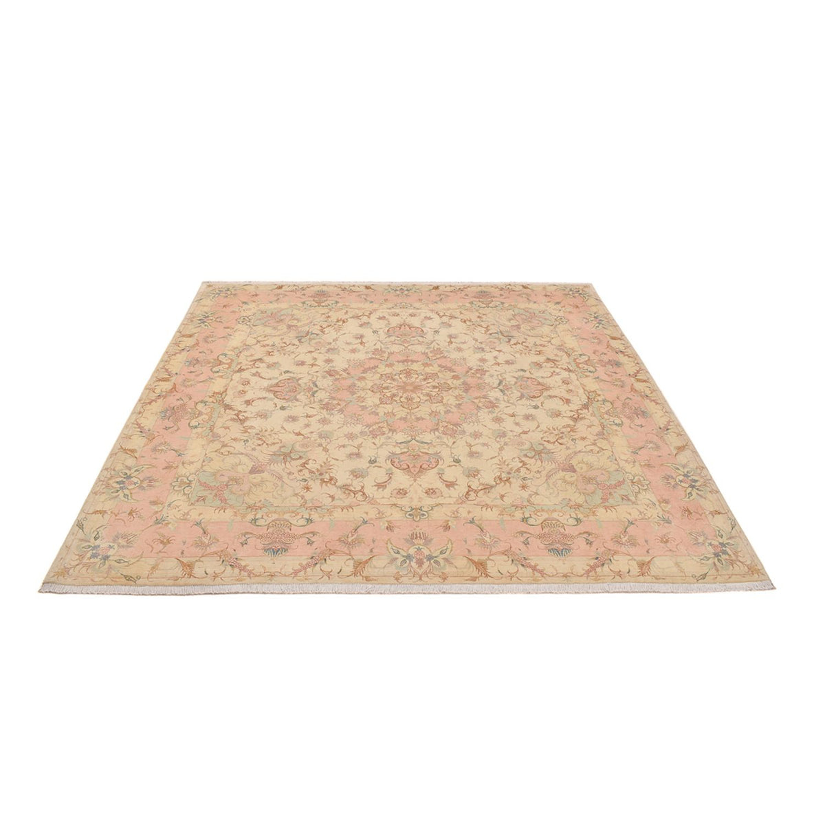 Persisk tæppe - Tabriz - Royal firkantet  - 248 x 242 cm - lys beige