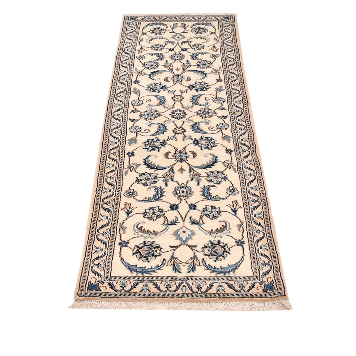 Løber Persisk tæppe - Nain - Royal - 202 x 60 cm - creme