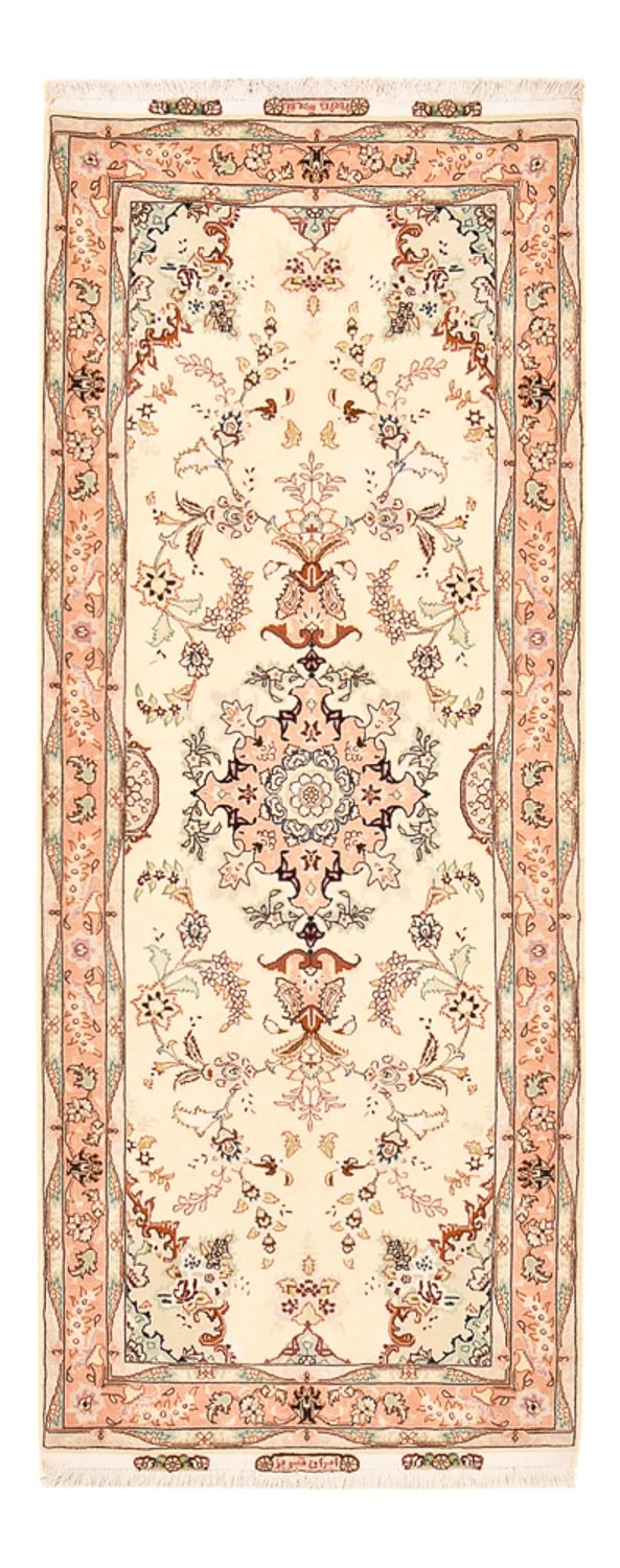 Løber Persisk tæppe - Tabriz - Royal - 210 x 81 cm - beige