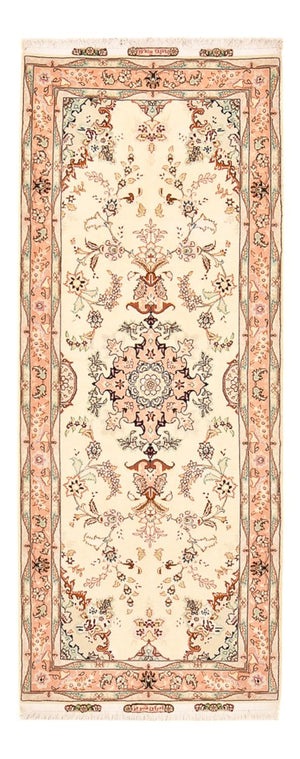 Løber Persisk tæppe - Tabriz - Royal - 210 x 81 cm - beige