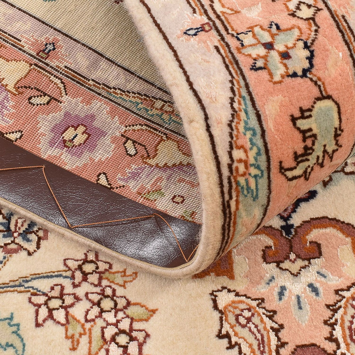 Løber Persisk tæppe - Tabriz - Royal - 210 x 81 cm - beige