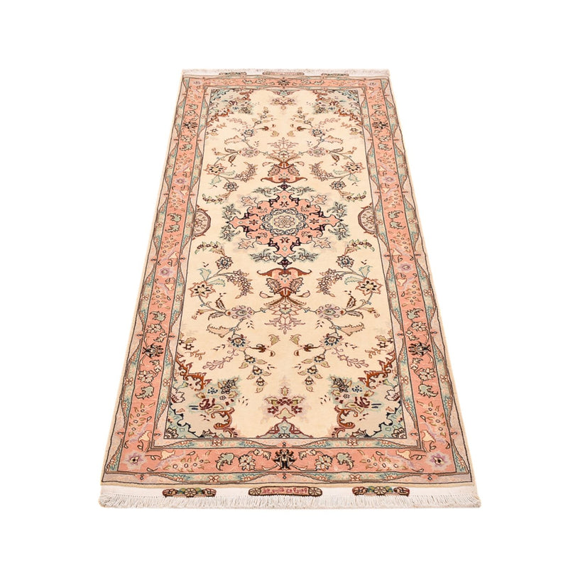 Løber Persisk tæppe - Tabriz - Royal - 210 x 81 cm - beige