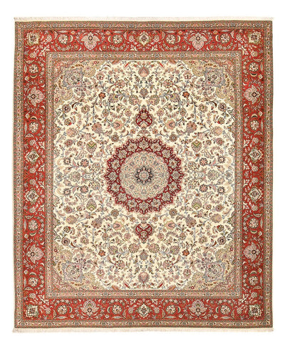 Tabriz - 50 Raj Tæppe 248x302cm - Persisk tæppe - sand