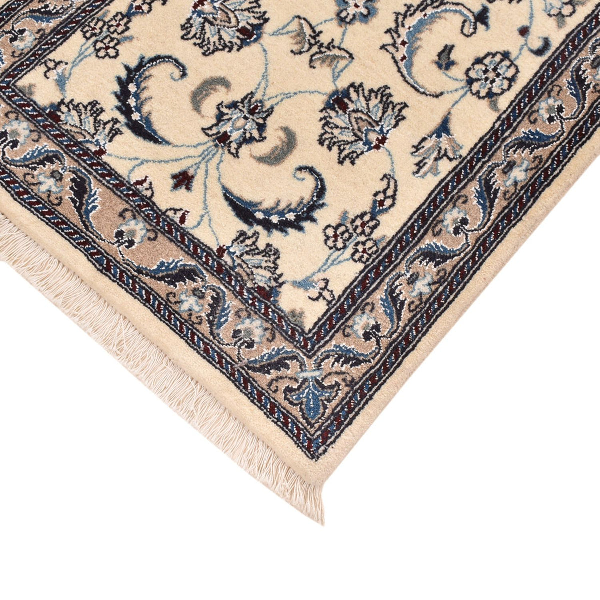 Løber Persisk tæppe - Nain - Royal - 202 x 58 cm - creme