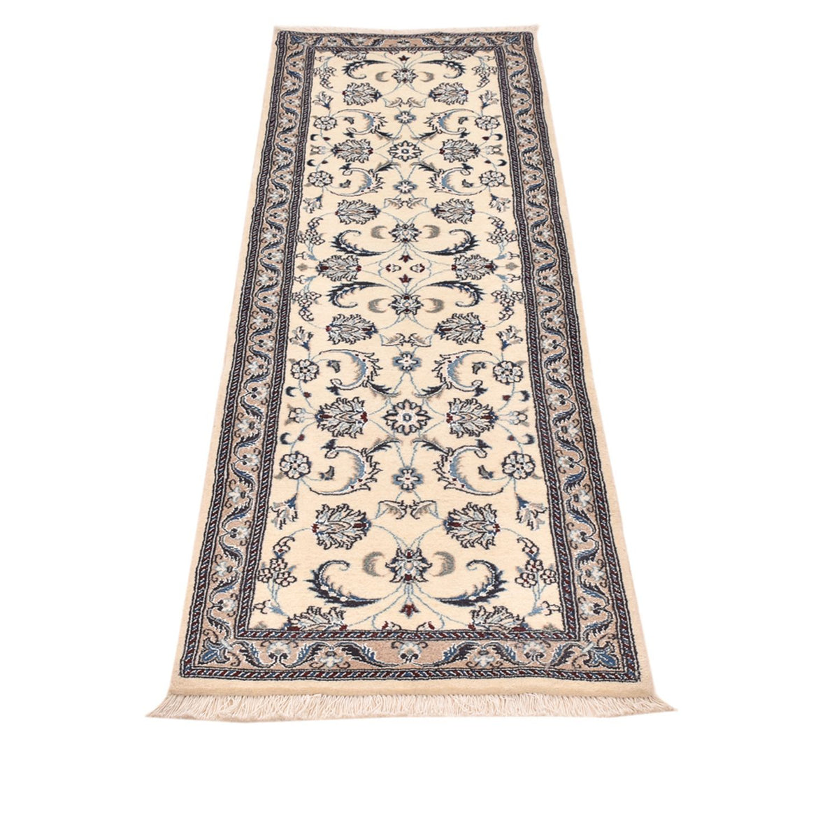 Løber Persisk tæppe - Nain - Royal - 202 x 58 cm - creme