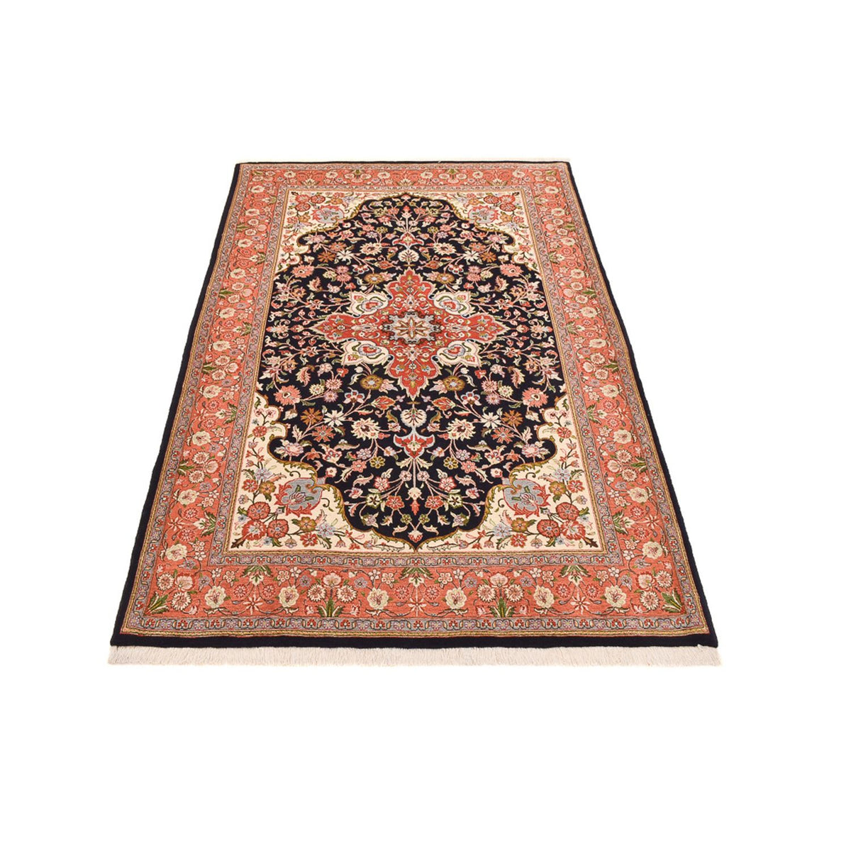 Persisk tæppe - Ghom - Royal - 227 x 140 cm - mørkeblå