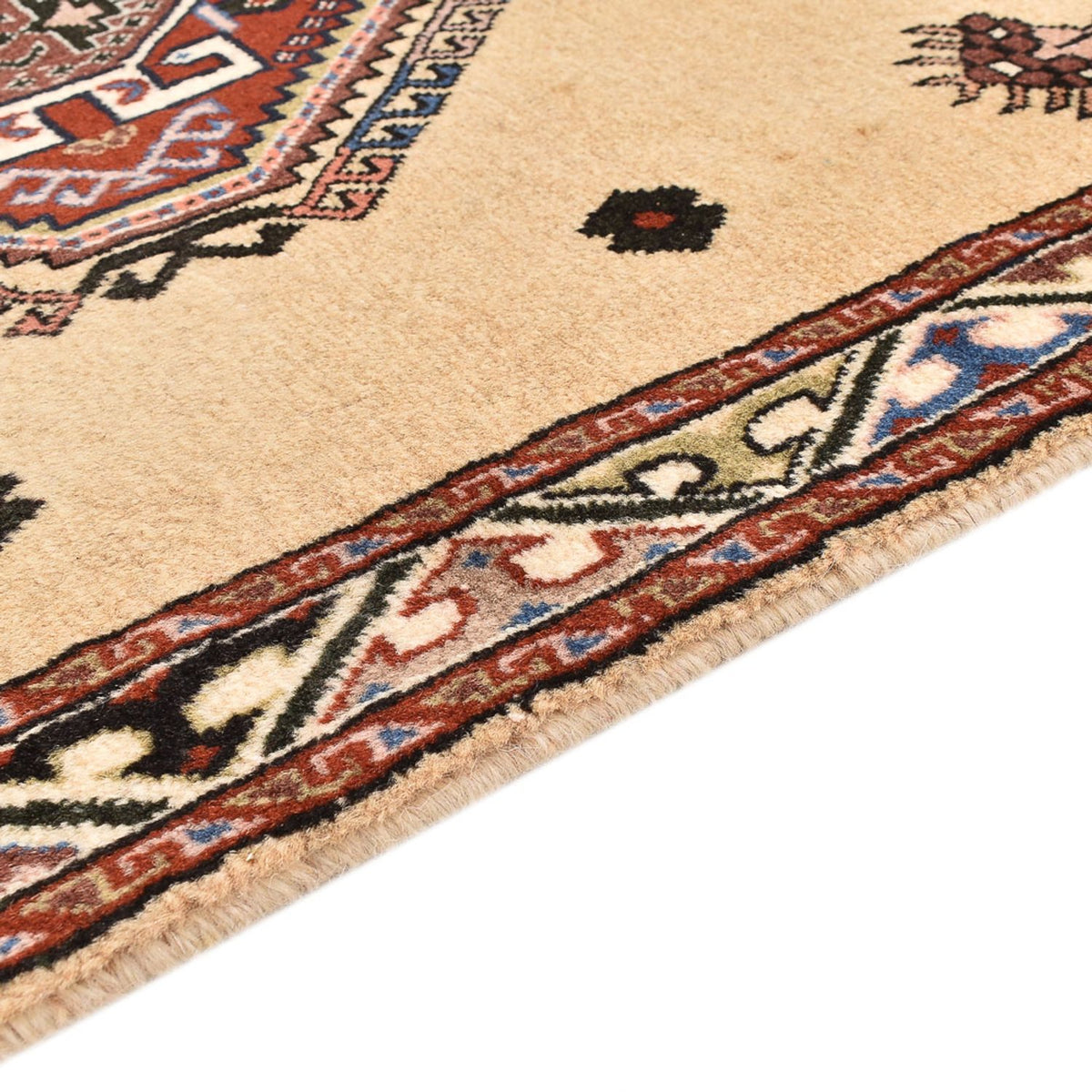 Gabbeh-tæppe - Kashkuli Persisk - 125 x 80 cm - lys beige