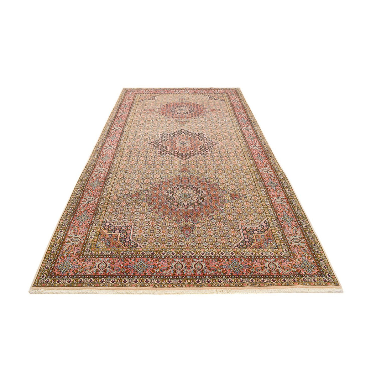 Løber Persisk tæppe - Classic - 410 x 203 cm - mørk beige