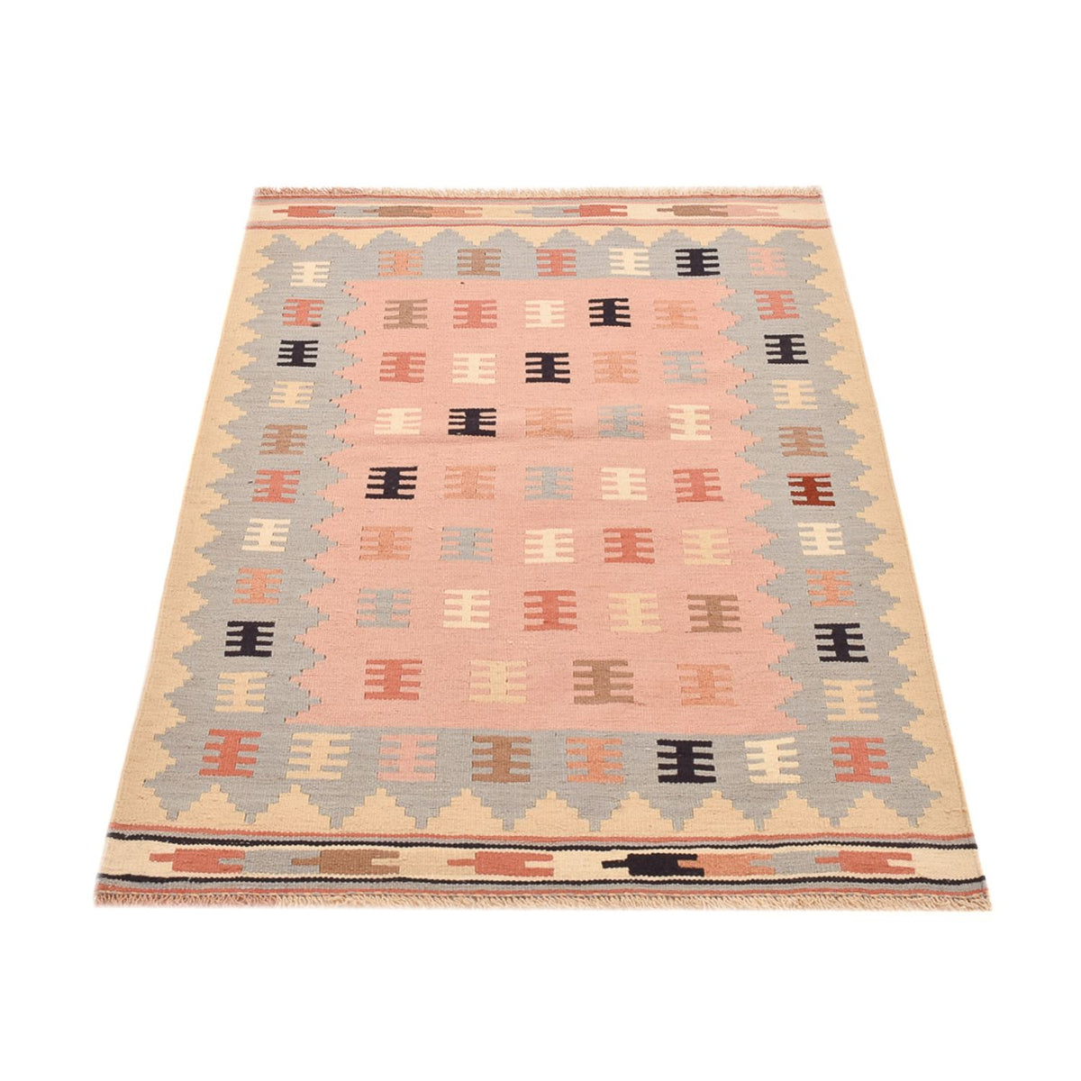 Kelim-tæppe - orientalsk - 154 x 100 cm - flerfarvet
