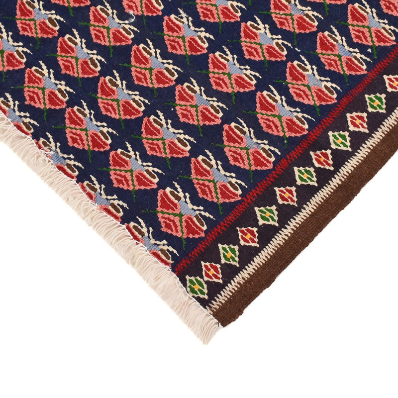 Kelim-tæppe - orientalsk firkantet  - 66 x 66 cm - flerfarvet